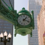 Marshall Field's Clock in Chicago, Illinois