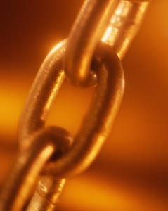 Chain link represents supply chain
