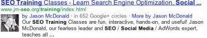 Google authorship search result